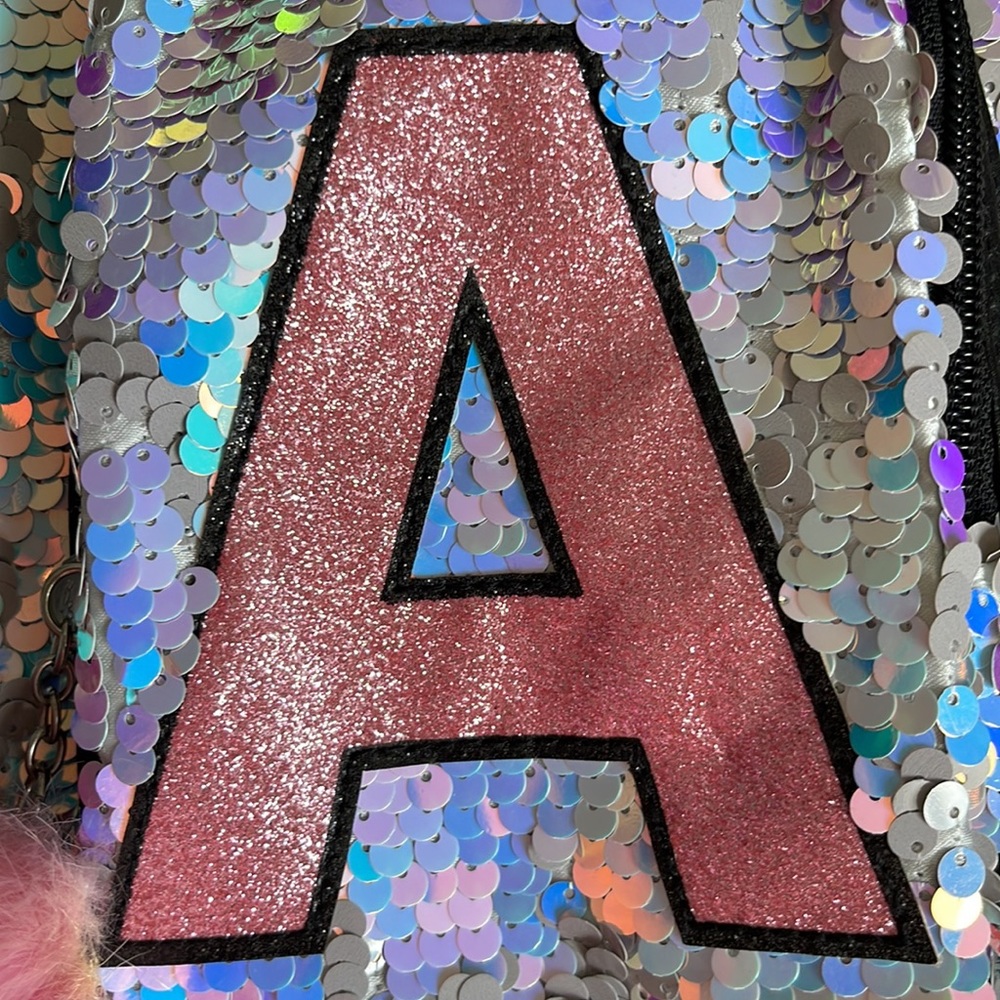 Justice Sequined “A” Backpack - Picture 3 of 6